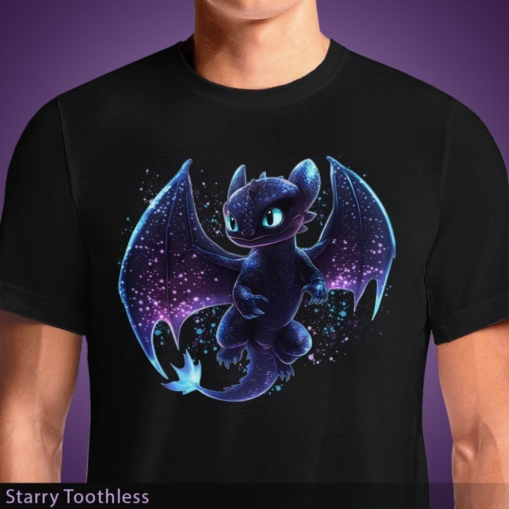Starry Toothless Tee - Nightfury Galaxy  For How To Train